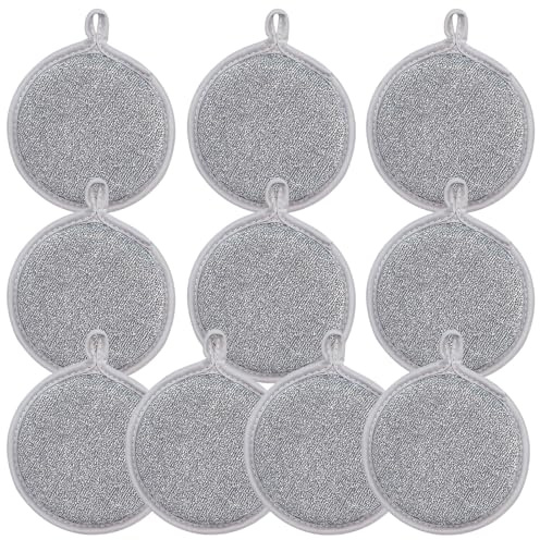 Geavonyg Cierve De Alambre Lavado Lavado Trapo Esponjas Fregado con Lado Absorbente para Hogar