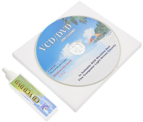 UTHCLO Reinigungs CD Set für CD Vcd DVD Player mit Reinigungsflüssigkeit Multifunktionales Equipment zur Tiefen Laseroptik Reinigung und Verbesserten Wiedergabe