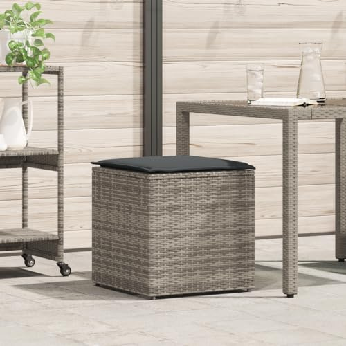 ZQQLVOO Grande scatola esterna grigio scuro rattan portaoggetti per balcone giardino esterno box esterno con coperchio stile funzionalità