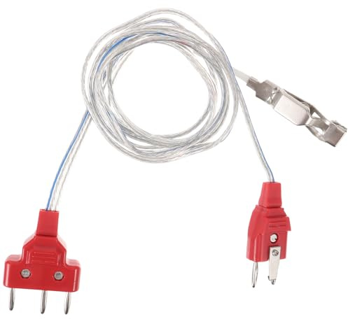 NAMOARLY Cordon de Masque Escrime Professionnel Pince en Acier Inoxydable pour Compétitions de Fleuret et Sabre Clip de Câble Rouge