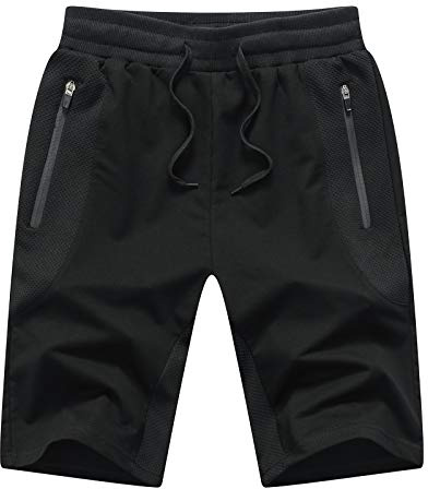 Tansozer Short Sport Homme Ete Sport Running Jogging Short Noir M