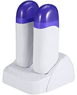 Scaldacera Rullo Doppio Kit 2 Manipoli Cera Roll-On Riscaldatore Ceretta Depilazione Corpo e Viso per Uso Casa o Centro Estetico