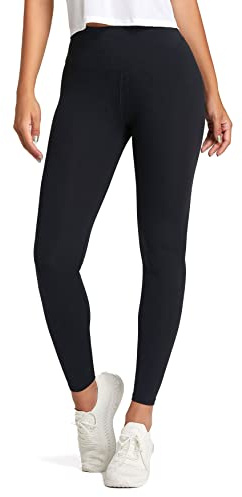 OVRUNS Yoga Pants for Women Tummy Control Gym Leggings with Pockets for Sport Athletic Workout Running - New Black L