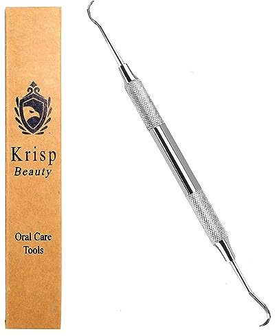 Professional Dental Tools - Dental Pick, Dental Scaler for Tartar Plaque Remover Tooth Cleaner Teeth Scraper Dentist Hygienist Kit Sickle Scaler Teeth Cleaning Set Stainless Steel 1 Pc By Krisp Beauty