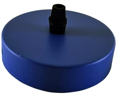 LEDSone Rosone da soffitto a sospensione con morsetto per lampada a sospensione, 100 mm, multicolore, set completo di accessori per lampada a sospensione (blu)