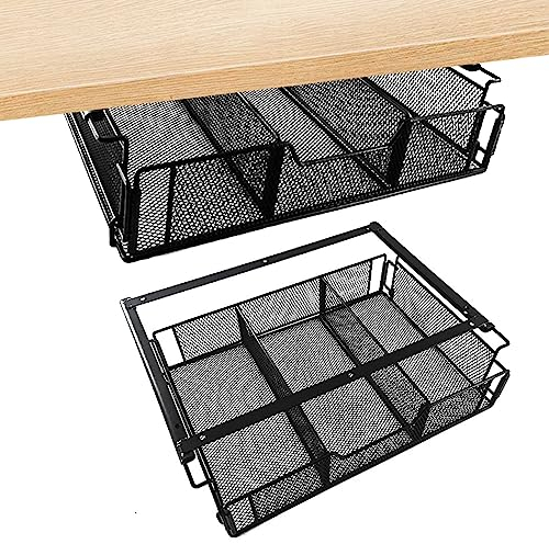 Mocoli Cassetto sottopiano, supporto invisibile da scrivania, organizer da scrivania, cassetto nascosto per ufficio, casa, scuola