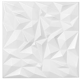 Nord Plus - Paneles de pared de poliestireno 3D, paneles para techo, decoración de revestimiento, paneles de pared de diamante, cristal de 3 mm de grosor - (24 unidades/6 m²)