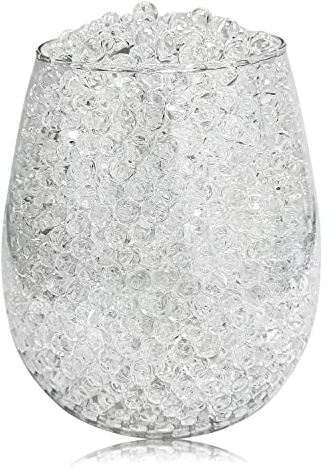 YIQUDUO 140,000 Clear Water Beads for Vases, Transparent Water Gel Beads Vase Filler for Floating Pearls, Floating Candle Making, Wedding Centerpiece Table Decorations Floral Arrangement
