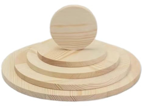 HSTWODE Holzscheibe rund, Holz Log Scheiben, Naturholz Baumscheiben, Durchmesser 10 bis 30 cm, geeignet für Bastelarbeiten, Malerei. (2 Stück 30cm)