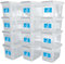 ATHLON TOOLS 10x 2L Aufbewahrungsboxen mit Deckel klein – 100% Neumaterial - transparent - BPA Frei – stapelbare Behälter – graue Verschlussclips – nahezu Luftdicht - Organizer