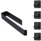 MORCI Toalleros de Baño sin Taladro - Juego de Accesorios baño con 4 Ganchos Adhesivos para Pared y 1 Toallero Adhesivo baño de 30cm, Negro de Acero Inoxidable, para un hogar organizado y Moderno