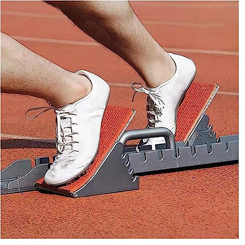 KUOYTT Startblock für Leichtathletik-Starter, 4-Fach winkelverstellbar, professionelle Leichtathletik-Starthilfe aus Aluminium mit tragbarem Griff, für Sprints und formelle/informelle Wet