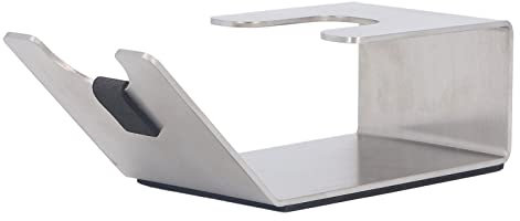 Support de Porte-filtre à café en Acier Inoxydable, Support de Porte-filtre à café, Support sans Fond, Support de Bec Simple et Double, Aide à la Préparation du café pour 51 Mm,