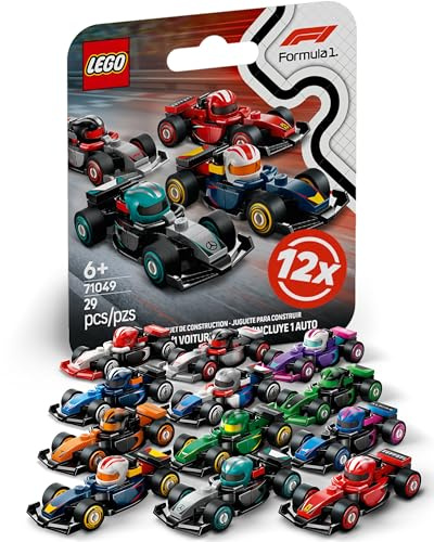 Lego F1 Rennwagen Serie mit 12 Formel 1 Autos: Komplett-Set der Lego Minifiguren Serie 71049
