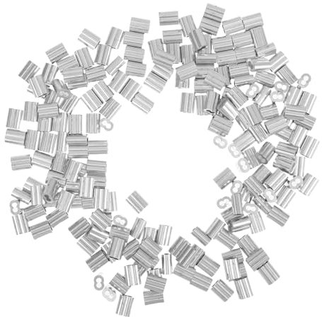 MAGICLULU 200 Manguitos De Crimpado De Aluminio Para Cables De Acero Y Cables: Manguito De Doble Casquillo M2 De 2,5 Mm Para Una Conexión Más Resistente Del Cable.