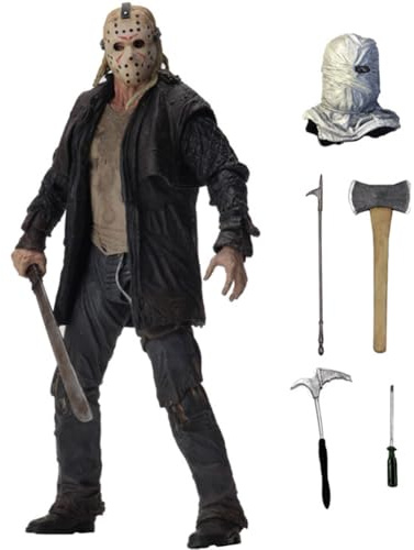Jason Voorhees Action Figure Anime Figurine 18cm Movable Joints Standing Pose Model with Mask PVC Statue Collectible Home Decor Gifts
