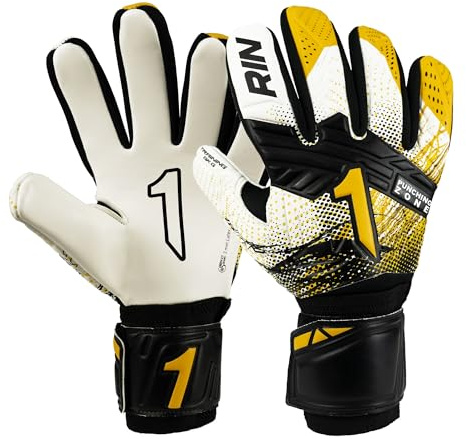 Rinat Guante de Portero Fiera Training, Oro/Negro, Unisex Niños