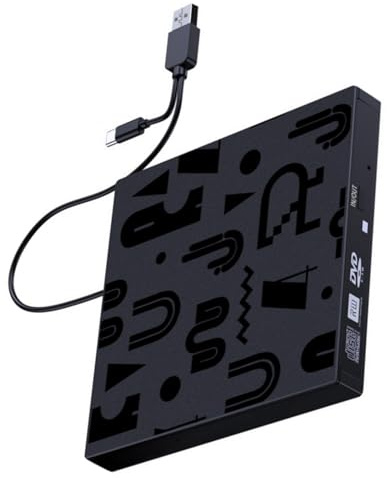 Obotsnoi 1. Masterizzatori DVD esterni USB 3.0/Type-C Sli-ms con trasferimento dati veloce e plug-play per Window/Ma-cs USB C esterno CD/DVD Drive