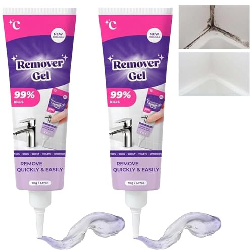 2PCS Remover Gel, Deep Cleaning Gel for Household, Highly Effective in Penetration, Suitable for Kitchen Bathroom Seal Tile Grout Stains Sink Toilet