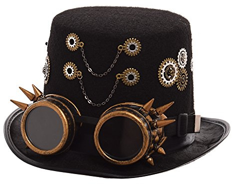 GRACEART Victoriano Steampunk Parte Superior Sombrero (Hombre)