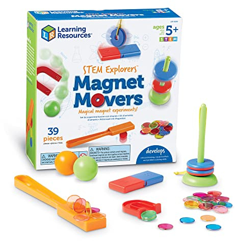 Learning Resources STEM Explorers Magnet Movers, Ages 5–9, Magnetic Science Kit, Hands-On Physics Experiments