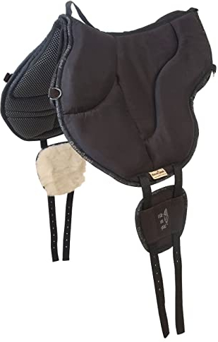 Barefoot Ride-On-Pad Physio – Pferderückenfreundliches Reitkissen mit V-Gurtung – rutschfeste Unterseite & Mikrofaser-Oberfläche – Für ältere Pferde, schwerere Reiter & feine Gewichtshilfen