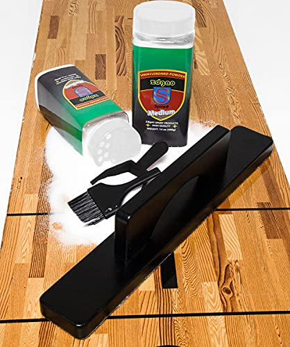 YDDS Shuffleboard Sand med Shuffleboard borste – Shuffleboard vaxset för Shuffleboard bord + Shuffleboard borste + mini sopskyffel och borste
