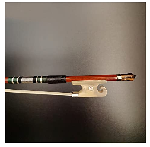 FLFL Viola Bogen Schlange Holz Rund Bar Schlangen Holzfrosch Mit Blume Nickel Silberteile Geigenbogen voller Größe (Color : 15.5)