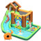 GOPLUS Castello Gonfiabile Acquatico per Bambini, con Scivolo, Piscina e Trampolino, in Tessuto Oxford, Portata 135 kg, 368x303x230 cm (con Compressore)