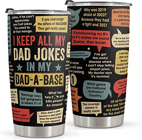 Macorner Gifts For Dad - Stainless Steel Tumbler 20oz - Dad Joke Birthday Gifts for Papa Men Gift - Fathers Day From Daughter Son Wife - Funny Christmas Gift For Men Uncle Brother Grandpa