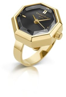 Rosefield Octagon Ring Damen-Ring-Uhr goldfarben 18mm