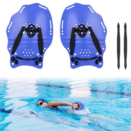 BOOSTEADY Schwimmpaddel Handpaddel Schwimm Trainingstool Schwimmhilfe Schwimmzubehör für Kinder, Blau