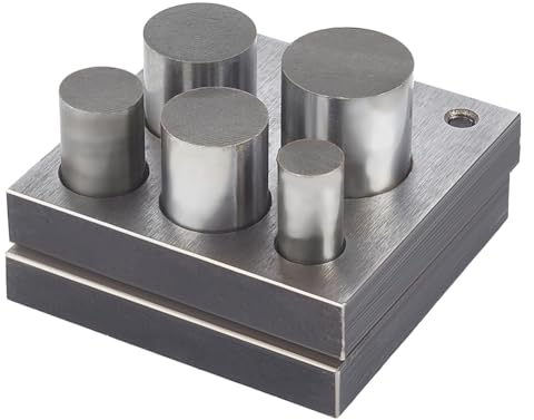 BENECREAT Cortador de disco circular de 5 piezas con 5 tamaños Punzón redondo cortador de disco circular redondo 12/16/20/22/25 mm joyería herramienta de corte, TOOL-WH0001-44-EU