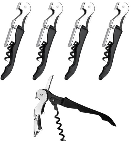 5 Pcs Wine Opener Set - Waiter's Friend, Waiter's Corkscrew, Foil Cutter, Bottle Opener