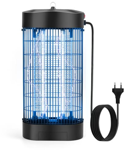 UIOK Lampe Anti Moustique, Tue Mouche Electrique 18W Anti Moustique Interieur avec 2 Tubes UVA, Lampe Anti Mouche Piege Moustique Exterieur pour Moustiques, Mouches et Autres Insectes Volants