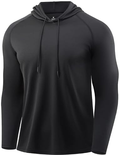 X-thud Men's Hoodies Long Sleeve, Black, L
