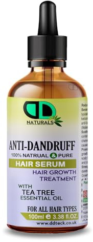 Anti-Dandruff Hair Serum with Tea Tree Oil – 100% Natural Scalp Treatment for Itchy Scalp, Hair Fall & Hair Growth – 100ml