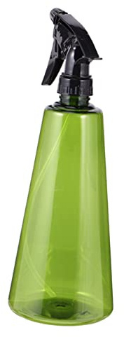 BIUDECO Botella de Spray Recargable de Plástico Portátil para Riego de Flores en Jardín, Pulverizador de Agua Vacía Uso Circular y Diseño Verde