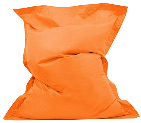 Funda para puf gigante impermeable extra grande, doble cremallera, para interiores y exteriores, para el hogar y el jardín, costuras extra fuertes, esencial para jugadores (sin relleno, rojo, 140 x