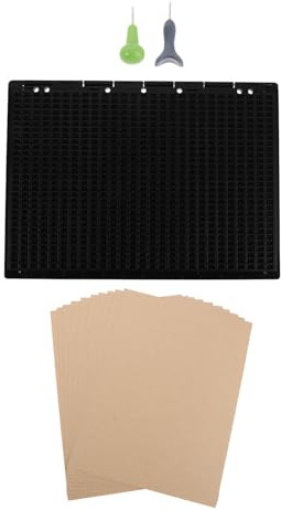 WATIIFUFU Kit Scrittura Braille Manuale 27 Righe 30 Celle Lavagna Riutilizzabile in Plastico con Stilo Ergonomico, Ausilio Braille per Studiare a Scuola e Ovunque