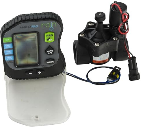 RAIN Programmateur d'arrosage étanche 9v avec électrovanne Pro