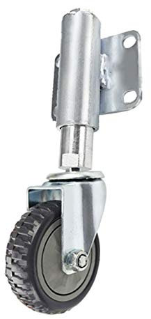 Spring Gate Wheels, Heavy-duty Shock Absorber Rotating Caster, Height Adjustable 30/60mm, Nylon Wear-resistant Silent Industrial Wheel （100mm）