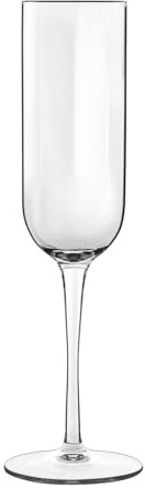 Luigi Bormioli Jazz Champagne Flutes 4 x 210ml Crystal Wine Glasses, Dishwasher Safe