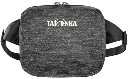 Tatonka Bauchtasche Travel Organizer - Hüfttasche mit großem RV-Hauptfach und Flacher Reißverschlusstasche auf der Rückseite - Off Black