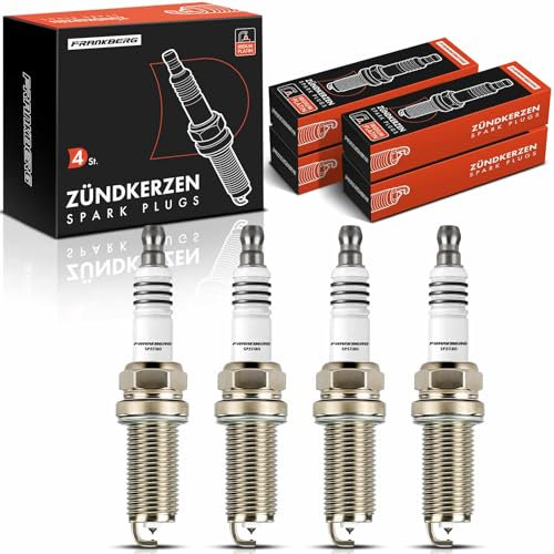 Frankberg 4x Zündkerze Zündkerzen Kompatibel mit Micra III K12 1.6L 2007-2010 Clio III BR0/1 CR0/1 2.0L 2006-2014 Note E11 NE11 1.6L 2006-2012 Replace# PLZKAR6A-11