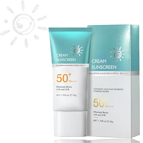 Sonnencreme Gesicht SPF 50 - Sonnenschutz Gesicht - Feuchtigkeitsspendende Sonnencreme Gesicht - UVA UVB Sonnenschutz für Gesicht und Körper - Wasserfester Leichter Sunblocker Beruhigende Sunscreen