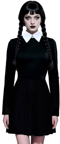 LUYANA Costume de Halloween Carnaval Décontracté Robe Femme Cosplay Fête Noir, Noir , L