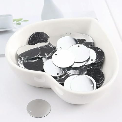 GUOZHAN 10 g/Packung, runde Pailletten, 6 mm, 8 mm, 10 mm, 15 mm, 20 mm, 30 mm, Nähpailletten zum Basteln, Schmuckzubehör, Basteln von Hochzeitskleidern, 28 Farben