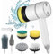 Cepillo Eléctrico Limpieza Multiusos | Kit Completo 6 Cabezales | Cocina, Baño, Lavabo, Suelos, Ruedas | Recargable, Giratorio, Portátil, Resistente