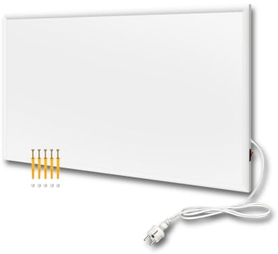 EVOKOR Infrarotheizung 320W, Infrarot Heizung Heizplatte Heizkörper Heizpaneel, Infarotheizkoerper Wandmontage mit Überhitzungsschutz, Wandheizung Elektrisch, Elektroheizung Energiesparend (320W)